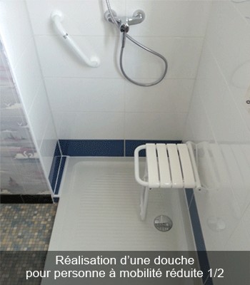 Réalisation d’une douche pour personne à mobilité réduite 1/2